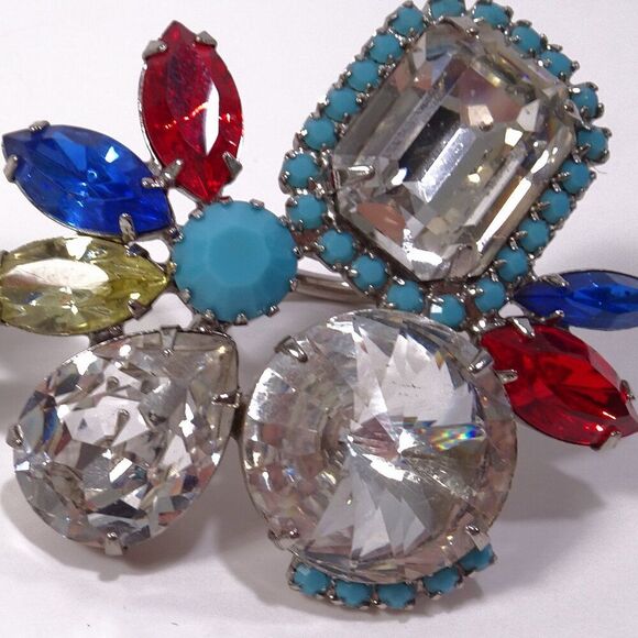 Joomi Lim Large Pretty Bijoux Ring Crystal Bead Cocktail Ring NWOT 188 Sz 7 - Picture 7 of 9